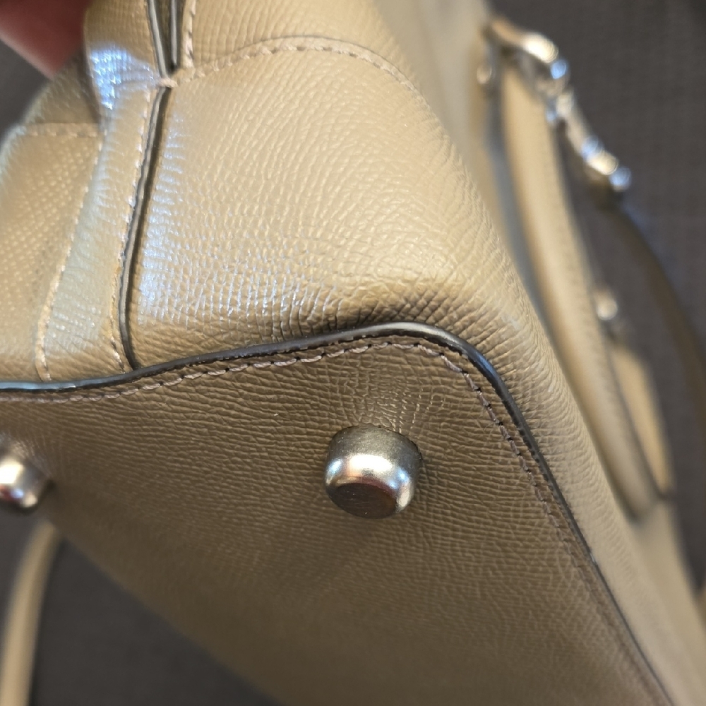 Coach Sierra Satchel Crossbody Bag Taupe Leather - Picture 11 of 14